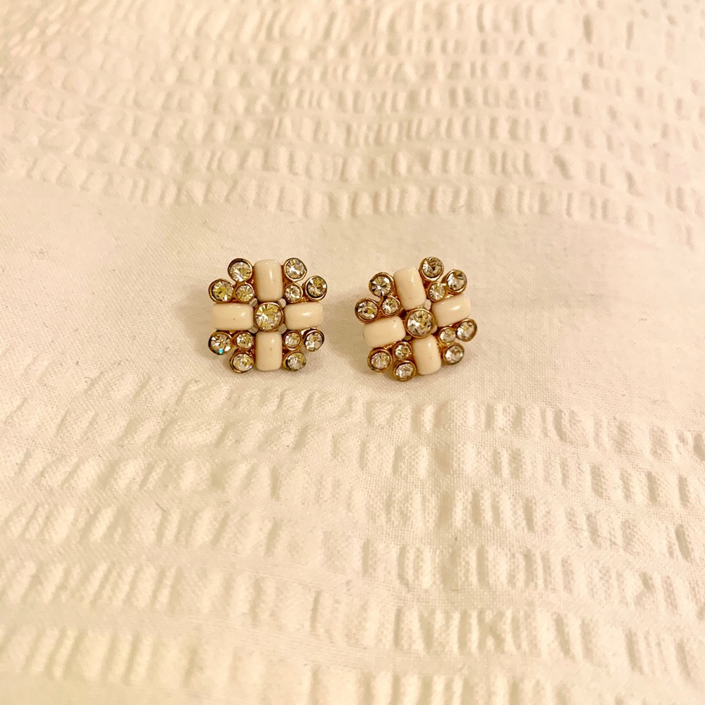 C. Wonder White and Gold Earrings